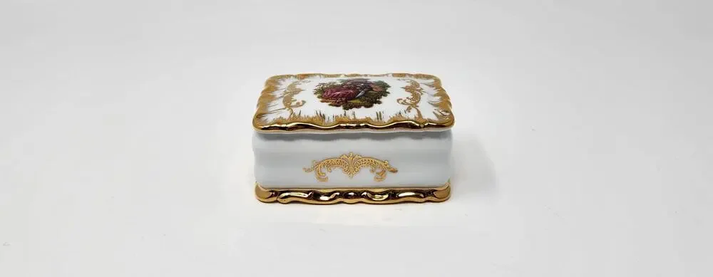 Trinket Jewelry Box | Courting Couple | Bavaria, Germany